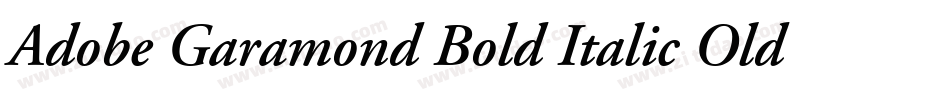 Adobe Garamond Bold Italic Oldstyle Figures字体转换